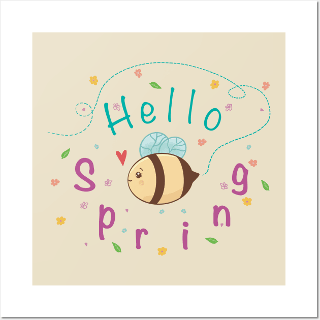 Hello Spring Wall Art by Xatutik-Art